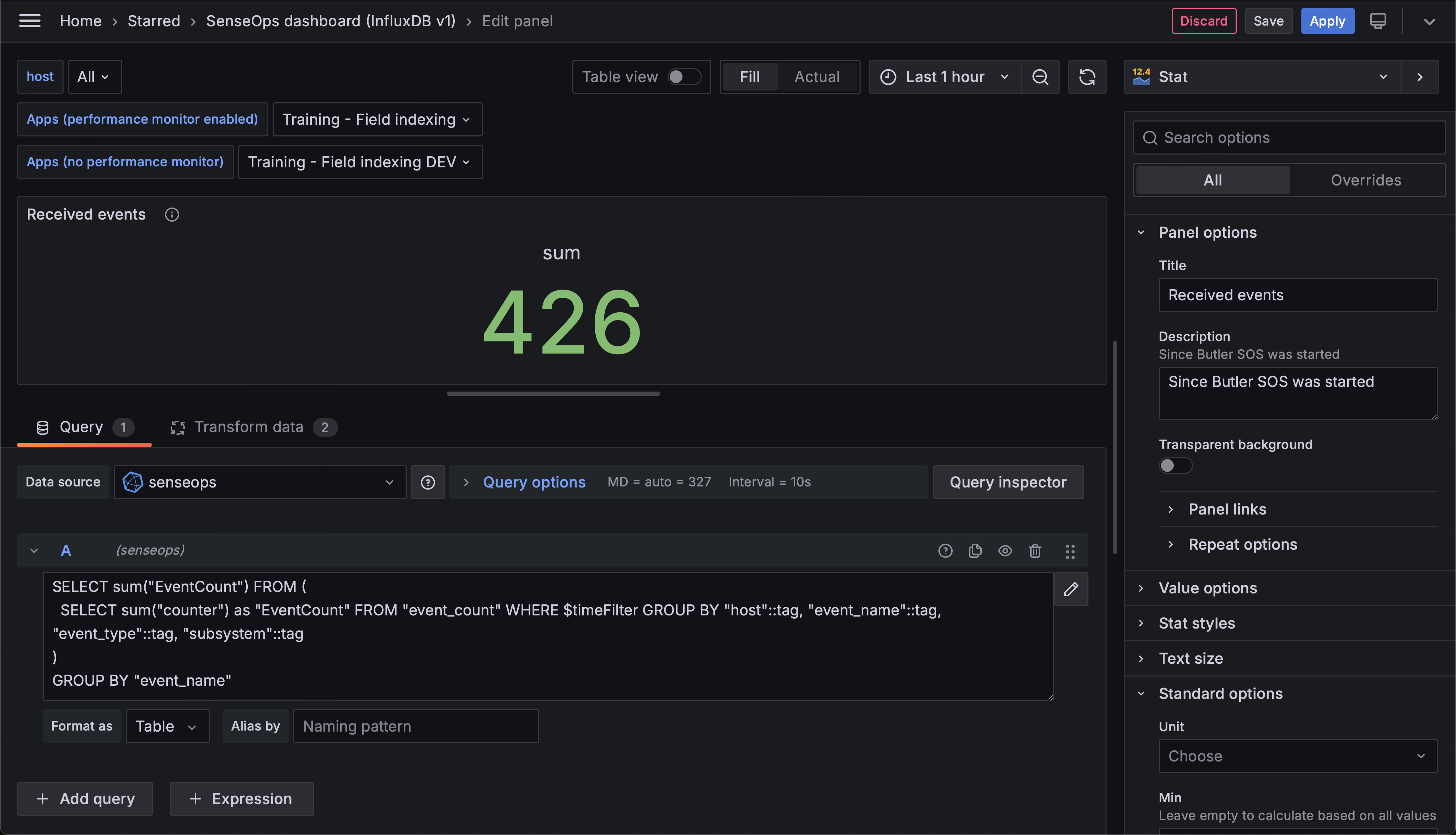 Total Event Count Query